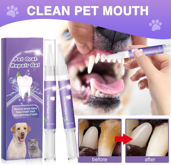 4PCS Pet Gel Pen, Eliminate Bad Breath Oral Repair Gel Pen for Dog Cat - Image 7