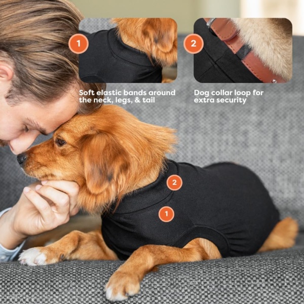 Recovery Suit Dog, XXX-Small, Black - Image 2