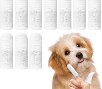 10 Pcs Dog Finger Toothbrush, 360° Full Surrounded Dog Toothbrush Finger, Soft Washable Finger Toothbrush Dog, Teeth Cleaning Toothbrush for Dogs Cats Puppies Dental Care