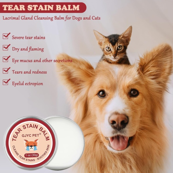 Dog Tear Stain Remover,Pet Tear Stain Remover Balm,Natural Eye Care for Dogs and Cats,Tear Stain Remover for Dogs Eyes,Gently Cleanses and Restores Sparkling Eyes(30g) - Image 7