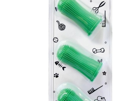 Bugalugs Dog Finger Toothbrush with 360 Degree Bristles- Dog Teeth Cleaning Products Dog Toothbrush & Cat Toothbrush Plaque Remover for Dogs use with Dog Toothpaste & Cat Toothpaste