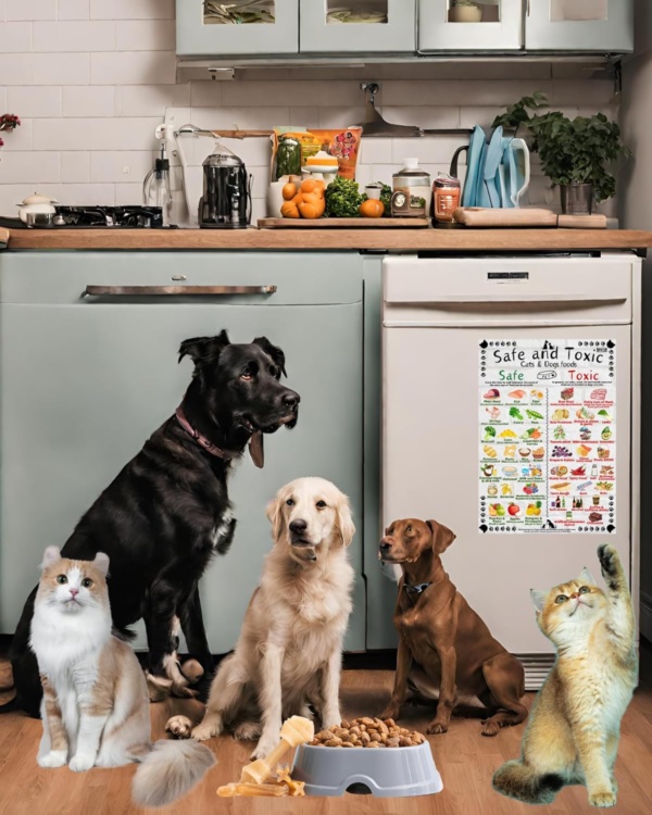 Safe and Toxic Foods for Dogs and Cats Essential Pet Health Guide fridge MAGNET - Size A4 (8.3 x 11.7 inch) - Image 9