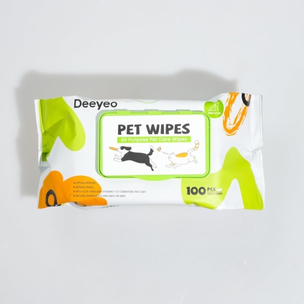 Deeyeo Pet Wipes – Biodegradable Dog Grooming Wipes – Plastic-Free Dog Wipes for Ears, Paws, Bum, Full Body – Sensitive Cleaning Wipes for Puppy, Kitten, Dogs, Cats – Eye Wipes for Dogs Care - Image 2