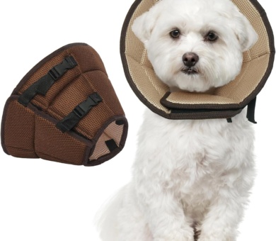 Kuoser Dog Cone Collar After Surgery, Pet Protective Neck Cone for Small Medium Large Dogs Cats, Soft & Breathable Dog Recovery Collar Adjustable Puppy Quick Healing Elizabeth Collar, Anti-Bite/Lick
