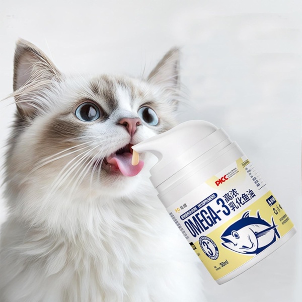 Dog Fish Oil Pump Bottle, 1.69oz Pet Fish Oil Supplements, Highly Concentrated Press Type Small Dog Cat Fish Oil Promotes Heart, Skin - Image 9
