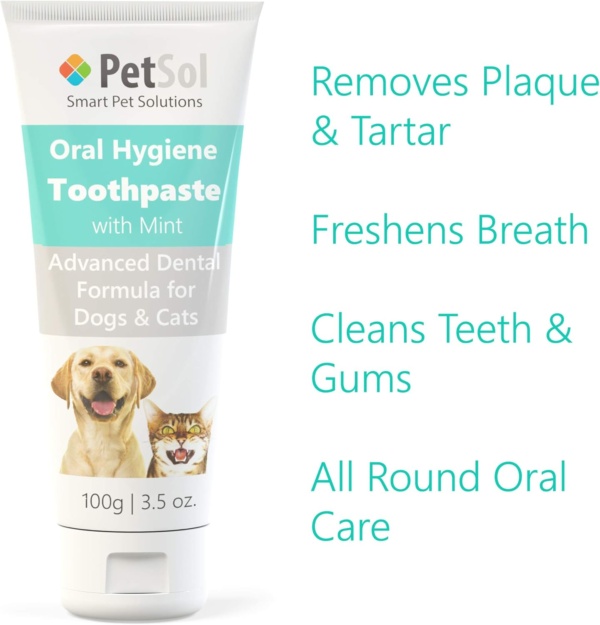 Dental Care Kit for Dogs & Cats Toothpaste (100g) with 3 x Toothbrushes to Clean Pet's Teeth, Remove Plaque and Tartar, Improve Gum and Tooth Health & Pet Oral Hygiene - Image 3