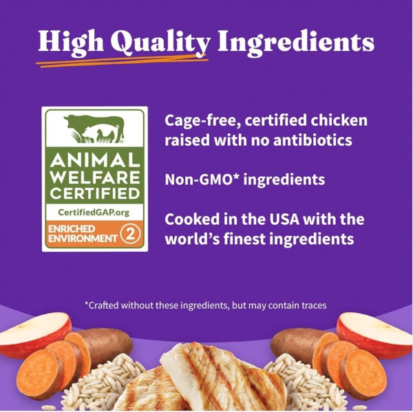 Halo Purely for Pets Holistic Dog Food, Complete Digestive Health Cage-Free Chicken and Brown Rice Recipe, Dry Dog Food Bag, Puppy Formula, 3.5-lb Bag - Image 8