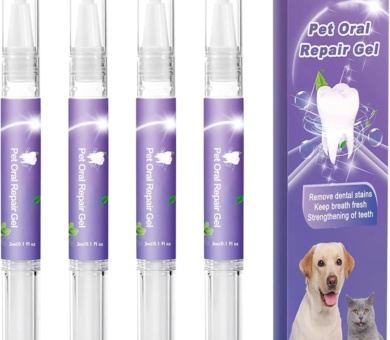 4PCS Pet Gel Pen, Eliminate Bad Breath Oral Repair Gel Pen for Dog Cat