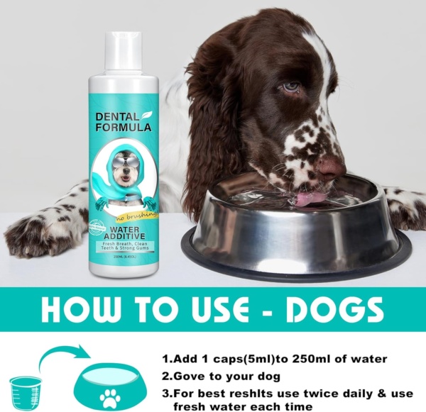 Bailey & buddies Dental Formula Water Additive For Dogs & Cats - Clean Teeth, Healthy Gums & Fresh Breath - Manage Plaque & Tartar Build-Up - No Brushing Needed - Cat/Dog Oral Health & Mouthwash - Image 3