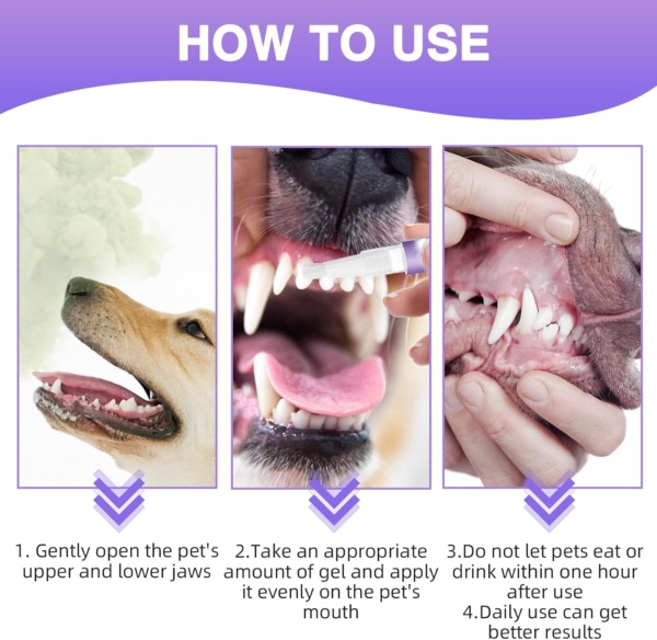 4PCS Pet Gel Pen, Eliminate Bad Breath Oral Repair Gel Pen for Dog Cat - Image 4