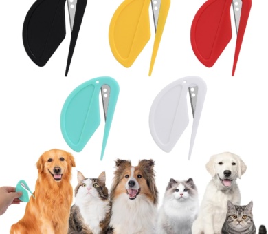 5 Pieces Pet Hair Knot Remover, Pet Knotting Comb with Steel Blade, Care Knife for Removing Tangles Pets, Knot Removal Pet Hair Grooming Tool, Detangling Knife for Dog Cat Gentle on Skin