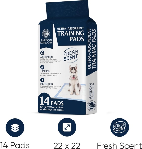 Puppy Training Pads with Ultra Absorbent Quick Dry Gel – 22 x 22 Pee Pads for Dogs - 14 Count (Fresh Scented) - Image 2
