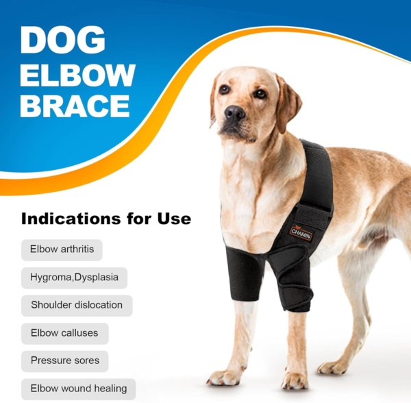 Dog Elbow Brace for Elbow Support and Protection, Protector Pads Hygroma, Elbow Pads for Dogs Dysplasia, Calluses, Elbow Wound Healing,et(Both Legs,L) - Image 3