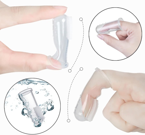 12Pcs Dog Finger Toothbrush Transparent Dog Toothbrush Set Cat Dog Silicone Finger Toothbrush Easy Pets Teeth Cleaning Toothbrush for Dogs Cats Dental Care - Image 3
