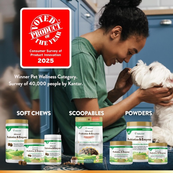 Veterinarian Strength Advanced Probiotics, Healthy Enzymes and PB6 Probiotic Supplement For Your Dogs Stomach, Intestine, Digestion and GI Tract health, Made by NaturVet, 120 Soft Chews - Image 3