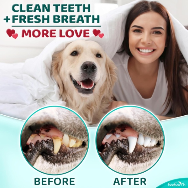 Premium Teeth Cleaning Wipes for Dogs & Cats - 50 Pcs - Pet Dental Care Finger Pads for Fresh Breath & Oral Hygiene - Embossed Pattern & Nano Plastic-Dotting to Remove Plaque & Tartar - Image 6