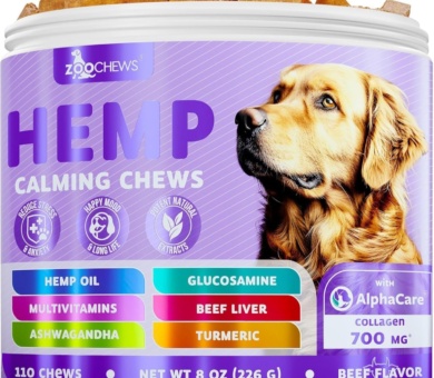 Dog Chews for Calmness & Joint Health - Ashwagandha, Valerian Root, & Turmeric