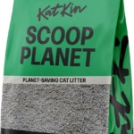 Scoop Planet Litter (1x4.5kg/12.8L bag): KatKin's upgraded Tofu litter, Plant-Based, 100% Biodegradable, Non-Tracking, Clumping Cat Litter Made With Non-Toxic, Eco-Friendly Pea fibre & Millet
