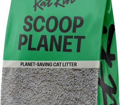 Scoop Planet Litter (1x4.5kg/12.8L bag): KatKin's upgraded Tofu litter, Plant-Based, 100% Biodegradable, Non-Tracking, Clumping Cat Litter Made With Non-Toxic, Eco-Friendly Pea fibre & Millet