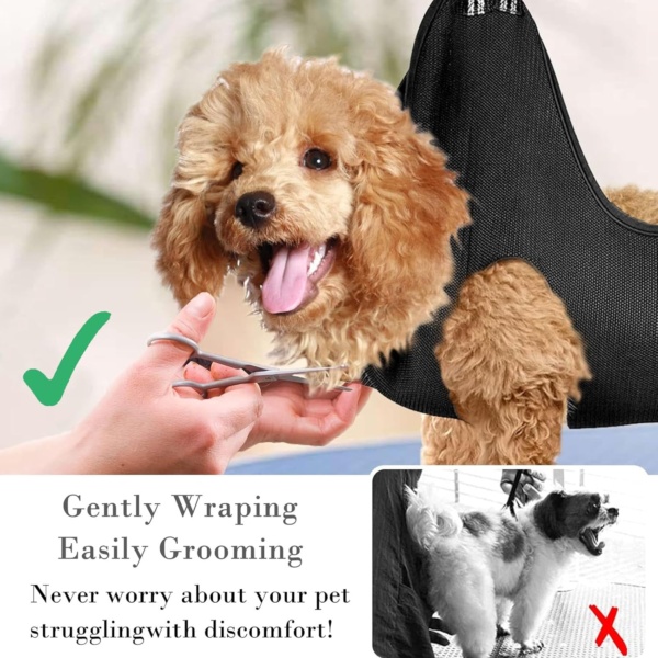 Blingoo Dog Grooming Hammock and Clippers - 75 X 51cm Dog Nail Cutting Claw Care and Cat Ears Care for Washing and Bathing in Small/Medium Size - Image 6