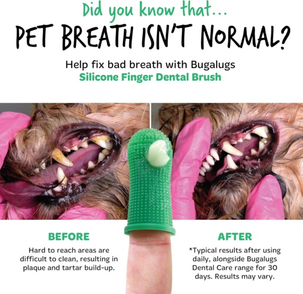 Bugalugs Dog Finger Toothbrush with 360 Degree Bristles- Dog Teeth Cleaning Products Dog Toothbrush & Cat Toothbrush Plaque Remover for Dogs use with Dog Toothpaste & Cat Toothpaste - Image 4