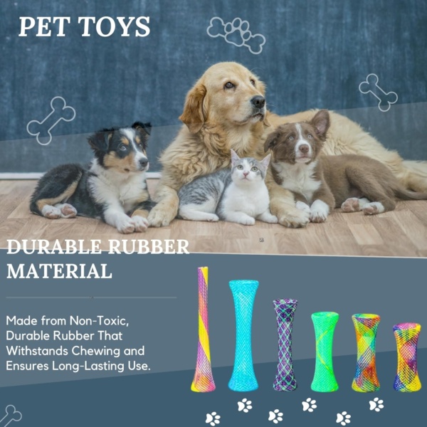 Interactive Rubber Chew Toys for Dogs and Cats – Durable Treat Dispensing Dumbbell Toy, Non-Toxic and Safe for Pet Dental Health and Playtime - Image 2