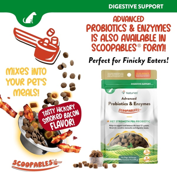 Veterinarian Strength Advanced Probiotics, Healthy Enzymes and PB6 Probiotic Supplement For Your Dogs Stomach, Intestine, Digestion and GI Tract health, Made by NaturVet, 120 Soft Chews - Image 8