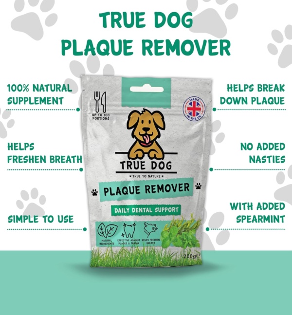Plaque Remover 200g | Tartar & Plaque Off Powder for Dogs & Cats, Easy to Use, 100% Natural Bad Breath & Dental Care Formula, Up to 100 days supply - Image 3