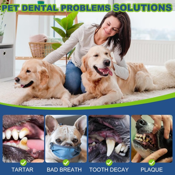 Dogs Teeth Cleaning Wipes, Dog Dental Finger Wipe for Dog & Cats Care Reduces Plaque & Freshens Breath, Disposable Dogs Finger Toothbrush Gentle Pet Dental（60 Counts） - Image 7