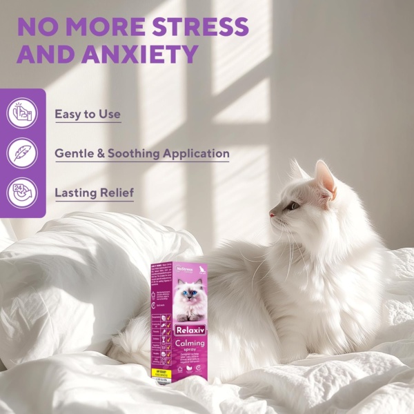 Beloved Pets Calming Pheromone Spray & Scratch Repellent for Cats - Reduces Scratching Furniture, Pee - During Travel, Fireworks, Thunder, Vet Zone - Helps to Relief Stress, Fighting, Hiding (50 ml) - Image 4