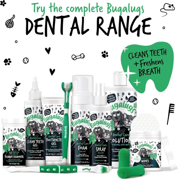 Bugalugs Dog Toothpaste Gel - Dog Teeth Cleaning Products for Cats and Dogs, Fresh Mint Dog Breath Freshener & Dog Plaque Remover use with Bugalugs Dog Toothbrush & Cat Toothbrush - Image 5