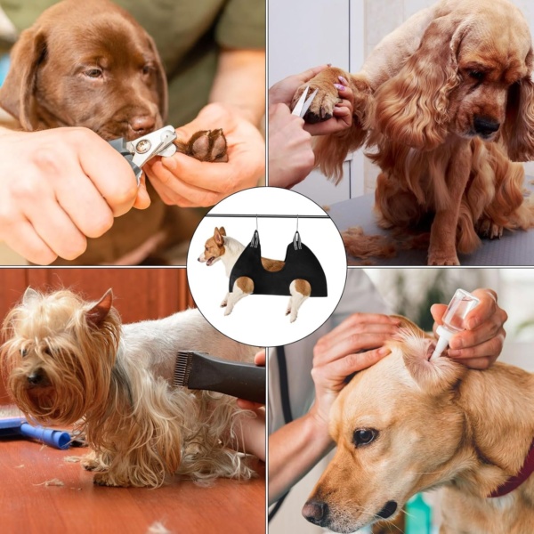 Dog Grooming Harness,Cat Grooming Hammock,Dog Grooming Hammock,Dog Grooming Sling,cat grooming bag,Dog Hammock for Grooming for Pet Bathing,Nail Cutting,Ears Care Washing,Claw Care - Image 5