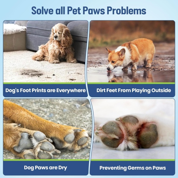 Dogs Paw Care Cleaner Kit for Dogs and Cats, No Rinse Foam Dog Paw Cleaner for Heals Repairs & Restores Dry, Cracked Paws & Nose Dog Paw Protector for Pet Foot Washer Care - Image 2