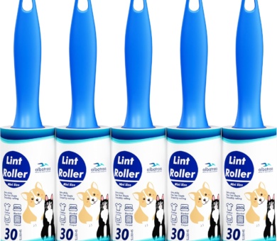Albatross Health New England Lint Roller for Pet Hair Extra Sticky, Lint Roller Travel Size for Cat and Dog Hair Removal, 150 Sheets On The Go Lint Removing Tool, Travel Essentials, TLR-SB3-3