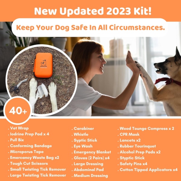 Dog First Aid Kit | Includes Over 40 Health Supplies for Dogs | Multi Purpose Pet Aid Kit For All Emergencies | Travel Sized First Aid For Dogs - Image 3