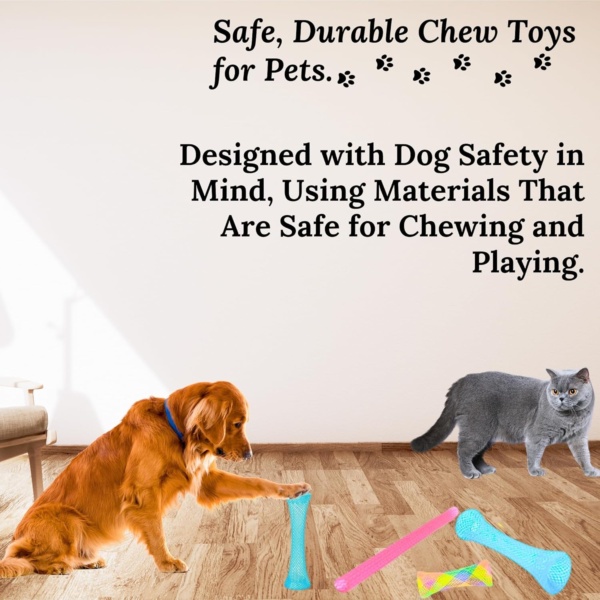 Interactive Rubber Chew Toys for Dogs and Cats – Durable Treat Dispensing Dumbbell Toy, Non-Toxic and Safe for Pet Dental Health and Playtime - Image 3