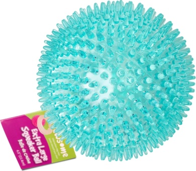 Gnawsome™ 4.5” Spiky Squeaker Ball Dog Toy - Extra Large, Cleans Teeth and Promotes Good Dental and Gum Health for Your Pet, Colors will vary, 4.5"