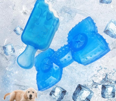Teething Puppy Chew Toys - Cooling Canine Toys Made from Natural Rubber, 2-Pack Freezable Teething Toys, Cleans Teeth and Promotes Oral Health, Suitable for Small Medium-Sized Dogs