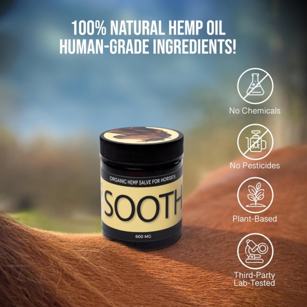 Soothe - Hemp Salve Horse Liniment - Bug Bites & Allergy Support - Soothing Relief for Skin Irritation in Horse - Image 8