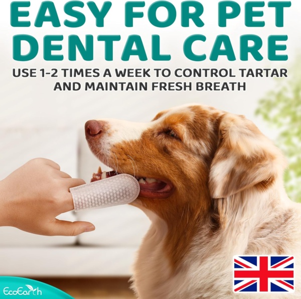 Premium Teeth Cleaning Wipes for Dogs & Cats - 50 Pcs - Pet Dental Care Finger Pads for Fresh Breath & Oral Hygiene - Embossed Pattern & Nano Plastic-Dotting to Remove Plaque & Tartar - Image 4