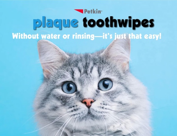 Petkin Plaque Toothwipes Fresh Mint 2 Packs of 40 Wipes - Cleans Teeth, Gums, Plaque & Tartar, freshens Breath. Tooth Wipe for cat or Dog. - Image 4