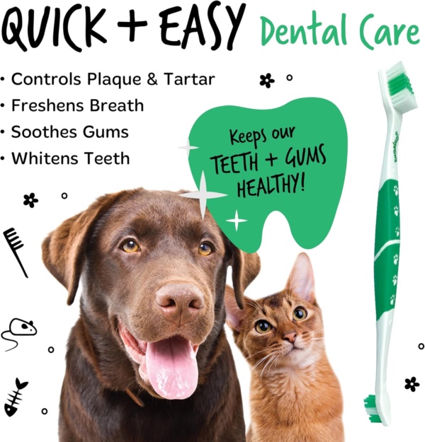 Bugalugs Dog Toothbrush & Cat Toothbrush Dual Ended Dog Plaque Remover, Our Dental Dog Teeth Cleaning Products Makes Dog Teeth Cleaning Easier use with Dog Toothpaste & Cat Toothpaste - Image 7