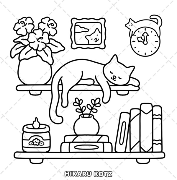 Cat Moments: Meow Life Coloring Book for Adults and Teens (Cat & Dog Coloring Book) - Image 5
