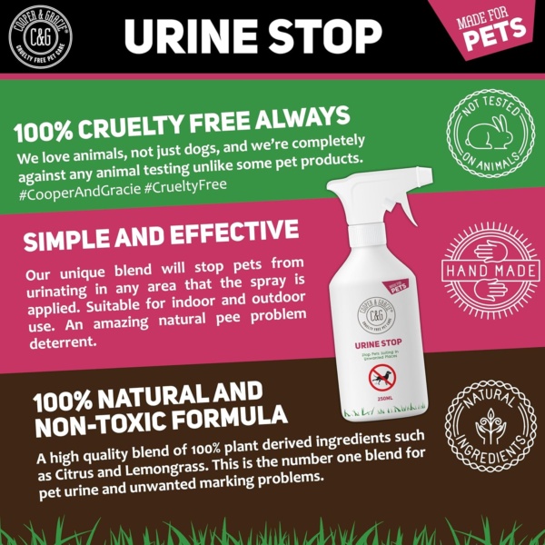 C&G Pets Urine Stop Spray for Cat and Dog Repellent | Stop Cats and Dogs Repeat Marking Indoors and Outdoors | Natural Enzyme Urine Destroyer - Image 5