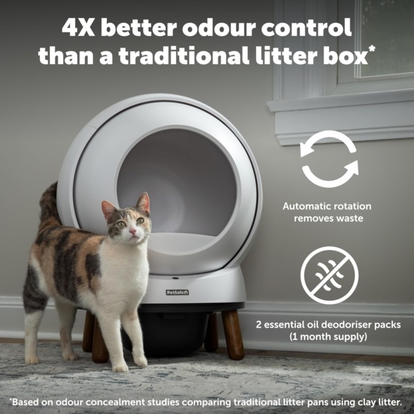 PetSafe ScoopFree SmartSpin Self-Cleaning Litter Box – Advanced Odour Control – App Controlled with Health Monitoring – Works with Any Litter – Up to 2 Weeks of Hands-Free Cleaning - Image 5