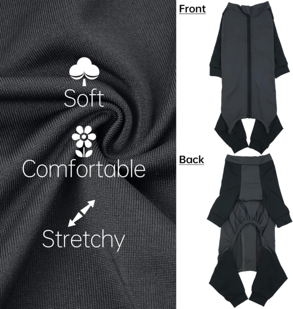 Dog Body Warmer, Dog Surgery Recovery Suit(Grey, L) - Image 3