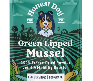 Honest Dog Co. Green Lipped Mussel Powder For Dogs (100 Grams - 150 Servings) Mobility and Flexibility - Hip and Joint Support
