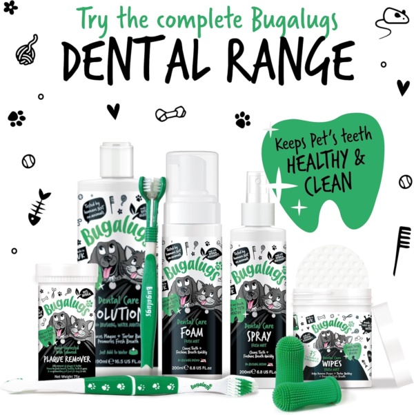 Bugalugs Dental Care Clean Teeth Gel Tooth Cleaner Essentials. No Brushing Breath Freshener Treatment, Plaque Removal Products, Tartar Remover for Teeth for Dogs, Cat Dental, Puppy & Kitten - Image 6