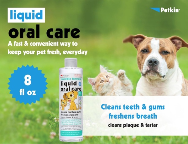 Petkin invisible formula Liquid Oral Care Teeth, Dental Gums Fresh Brath Dogs and Cats - Image 2