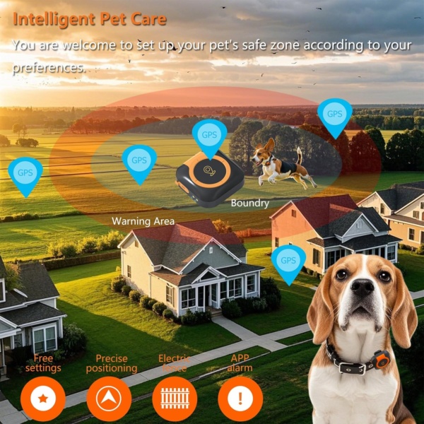 GPS Tracker Health Monitoring for Dogs, GPS Location & Smart Pet Activity Tracker, Works with Any Collar (Android and iOS Universal) - Image 2